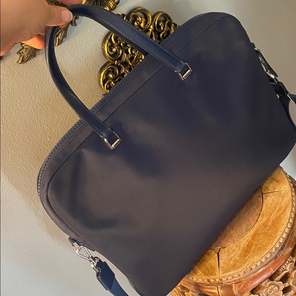 💙♠️KATE SPADE NEW YORK Jae Dark Navy Blue Nylon Laptop Shoulder Bag 💙 - Picture 8 of 15